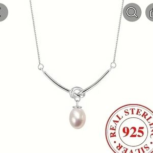 Beautiful Pearl Twist Knot Necklace